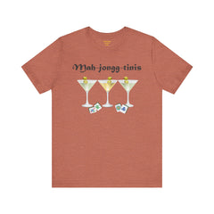 Mah-jongg-tinis  / Mahjong Martini graphics  / Unisex Jersey Short Sleeve Tee /  See Our Matching Tote Bags and Coffee Mugs