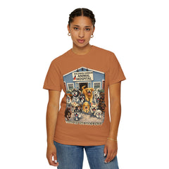 Pitbull Added "Who Let the Dogs Out?" Baldwin Harbor Animal Hospital Cute Vet Clinic T Shirt