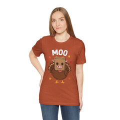 Funny Thanksgiving Turkey Moo T‑Shirt - Unisex Tee