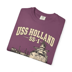 USS Holland SS-1 Submarine Vintage Graphic T-Shirt — Navy History Tee