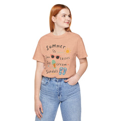Summer Is — Graphic Tee (Sunglasses, Ice Cream & Sandals)
