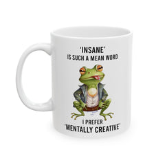 Funny Frog Graphic Mug, white ceramic mug, 11oz, 15oz,