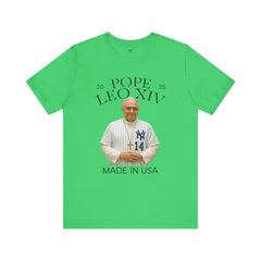 Pope Leo XIV New York Yankees Short Sleeve Tee - Made in USA