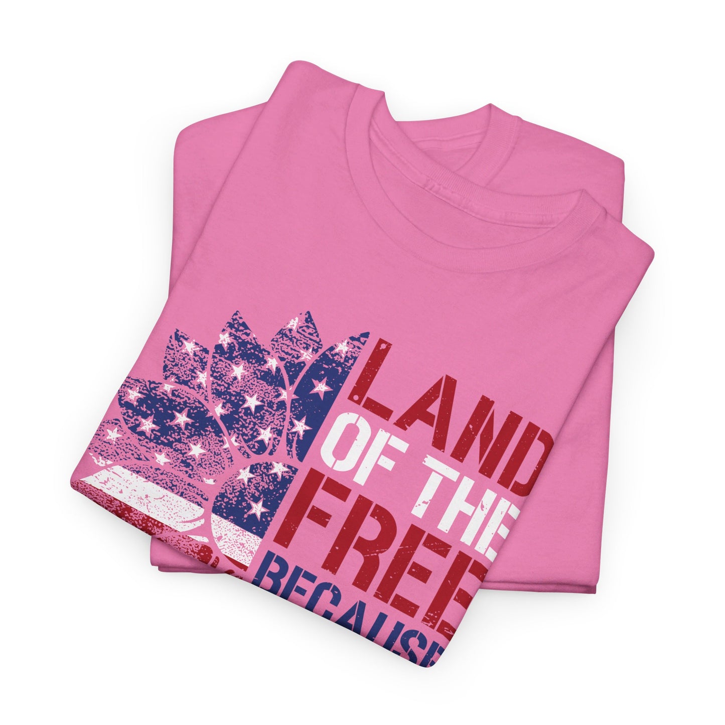 Land Of The Free Because Of The Brave - Unisex Cotton Tee