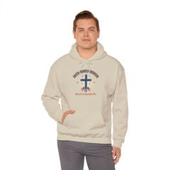 Faith & Freedom Cross Hoodie | Patriotic, Faith-Based July 4th Vintage Americana