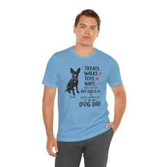 Personalized Dog Dad T‑Shirt — "Treats. Walks. Toys. Naps." Father's Day Gift