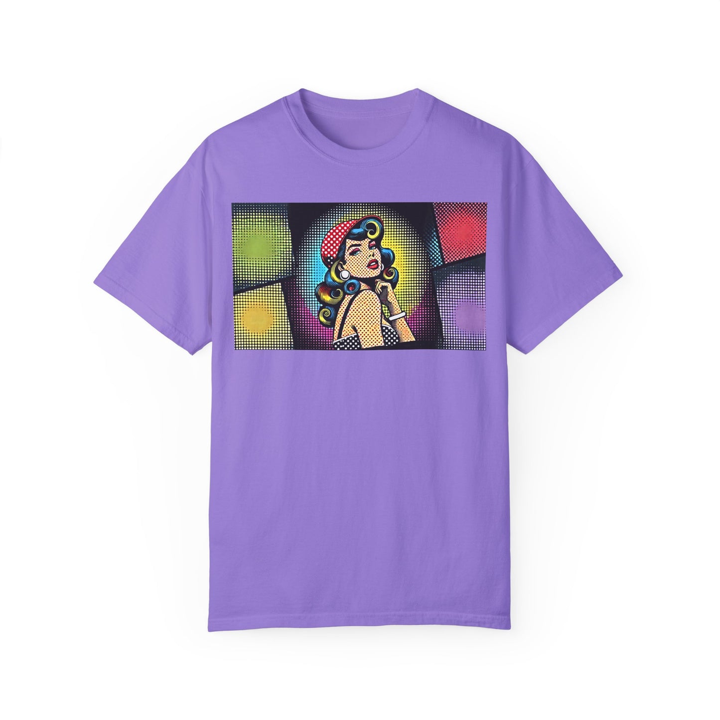 Pop Art Pinup Girl - Comfort Colors Garment Dyed Shirt