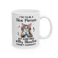 Cat lover mug, cat confession mug, ceramic cat mug, 11oz, 15oz, sarcastic cat gift, funny cat mug, graphic cat gift, funny cat gift