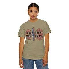 Nephrologist Bean Queen, Graphic Unisex Garment-Dyed T-shirt