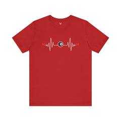 Billards Heart Beat Eight Ball Graphic - Unisex Jersey Short Sleeve Tee