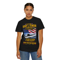 USS Henry L. Stimson SSBN-655 Submarine T-Shirt – 'The Price of Freedom Is Eternal Vigilance' Navy Tribute