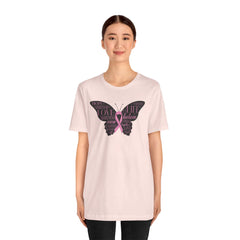 Butterfly Cancer Awareness and Survivor - Unisex Jersey Short Sleeve Tee