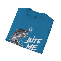 Bite Me Unisex Softstyle T-Shirt  A unique gift idea for people who love to fish