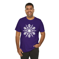 Let It Snow Galaxy Snowflake T-Shirt — Christmas Winter Starburst Tee