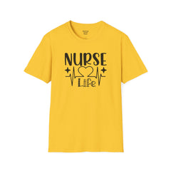 Nurse Life - Unisex Softstyle T-Shirt | Nurse Awareness,Medical Wear,Gift For Him,Scrubs Lover, RN, Hospital Staff Gift,Gift For Her