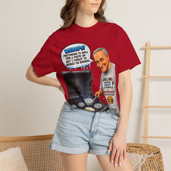 Grill Master Grandpa Funny BBQ T-Shirt — "Whoops! Pretending to Grill for a Photo" Graphic Tee