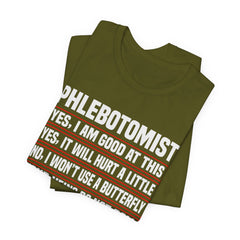 Phlebotomist Humor Tee, Funny Medical Shirt, Nurse Gift, Blood Tech Wear, Cute Phlebotomy Humor, Healthcare Apparel