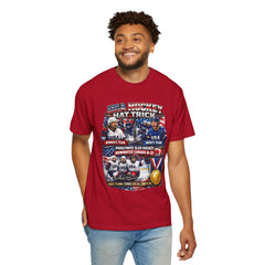 Hockey Hat Trick T-Shirt — USA Men's, Women's & Paralympic Gold Tribute 2026