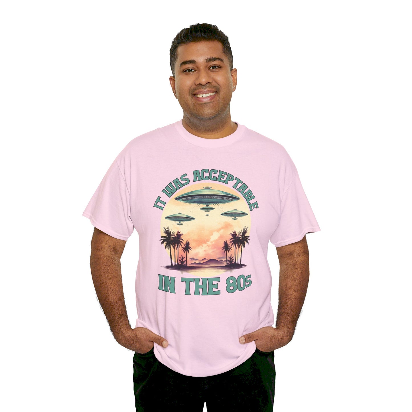 Funny 80s UFOs - Unisex Heavy Cotton Tee