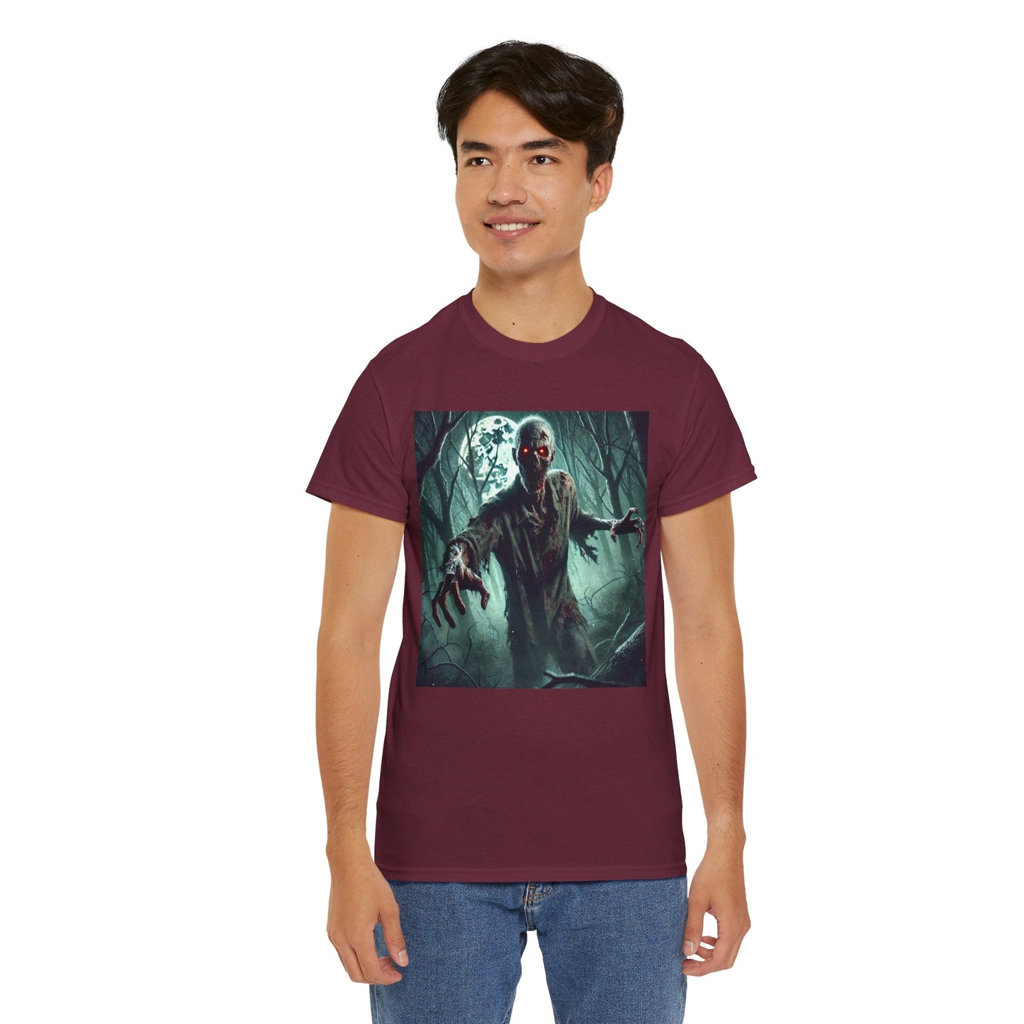 ZOMBIES WOODS! Graphic Unisex Heavy Cotton Tee