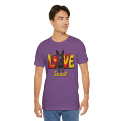 Personalized Love Your Dog T-Shirt — Designed with your dogs name and picture Graphic Tee