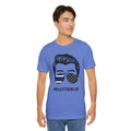 BACK THE BLUE Dad with Glasses, Graphic Unisex Short Sleeve Tee