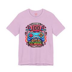 100 Days of School Complete - Unisex Short Sleeve Tee | Elementary School Holiday, Teacher Apparel, Kids Motivation, Days Checked Off