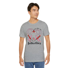 Phlebotomist Heart Butterflies Tee