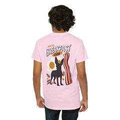 Breakfast Club Dog T‑Shirt — Retro Bacon & Eggs Graphic Tee