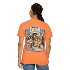 Back Graphic "Who Let the Dogs Out?" Baldwin Harbor Animal Hospital Cute Vet Clinic T Shirt