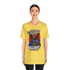 Personalized With Your Dogs Image and Name Patriotic Unisex Jersey Short Sleeve Tee