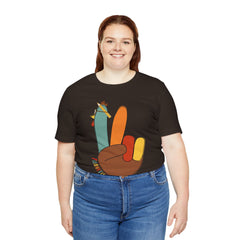 Thankful Teacher T‑Shirt – Hand Turkey Teacher Appreciation Tee