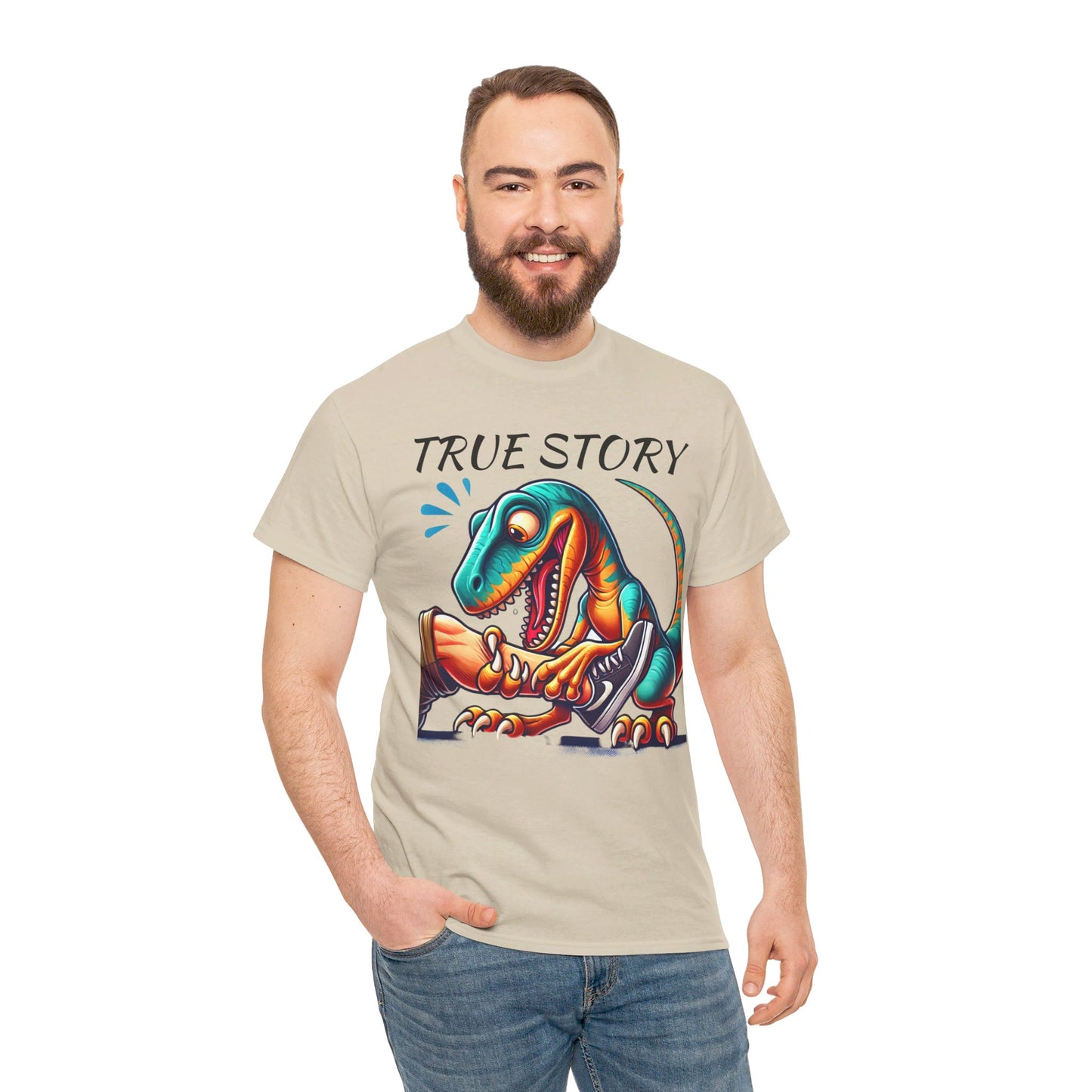 True Story Amputee Dinosaur Humor - Unisex Garment-Dyed T-shirt