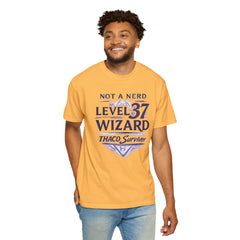 Level 37 Wizard T-Shirt — "Not a Nerd" THAC0 Survivor D&D Gamer Tee