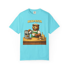 Bear‑Rista Coffee T‑Shirt — Cute Barista Bear Graphic Tee