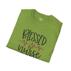 Blessed Nurse - Unisex Softstyle T-Shirt | Nurse Awareness, Medical Wear, Gift For Her, Scrubs Tee, Medical Staff Gift, Registered Nurse, RN