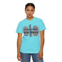 Nephrologist Bean Queen, Graphic Unisex Garment-Dyed T-shirt