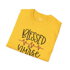 Blessed Nurse - Unisex Softstyle T-Shirt | Nurse Awareness, Medical Wear, Gift For Her, Scrubs Tee, Medical Staff Gift, Registered Nurse, RN
