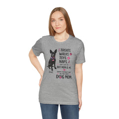 Personalized Your Dog and its name Mother's Day T-Shirt — 'Treats. Walks. Toys. Naps.