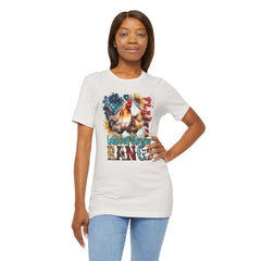 Land Of The Free RANGE Chicken Graphic, Unisex Jersey Short Sleeve Tee