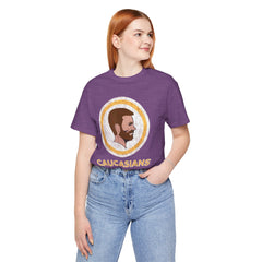 Bearded Graphic Tee - Funny Caucasians Satire Head Shot Unisex Jersey Short Sleeve Tee