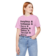 The Outsiders Shirt, Greasers Characters Shirt, Unisex Jersey Short Sleeve Tee