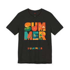 Summer Graphic Tee — Colorful Tropical "SUMMER" Typography T-Shirt