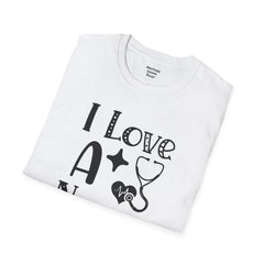 I Love A Nurse - Unisex Softstyle T-Shirt | Nurse Awareness,Gift For Him,Scrubs Lover,Hospital Staff,Gift For Her,RN, Registered Nurse