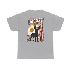 Breakfast Club Dog T‑Shirt — Retro Bacon & Eggs Graphic Tee