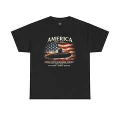 America 250th Submarine 125th Flag T-Shirt — Vintage USA Military Tee