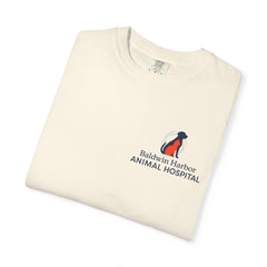 Front Logo Back Graphic Baldwin Harbor Animal Hospital "Who Let the Dogs Out?" Graphic Tee