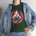 Fiery Fire Ghost - Graphic Unisex Heavy Cotton Tee