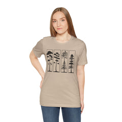 Nature-Inspired Unisex Jersey Tee, Tree Graphic T-Shirt, Eco-Friendly Fashion, Gift for Nature Lovers, Casual Wear, Outdoor Adventure