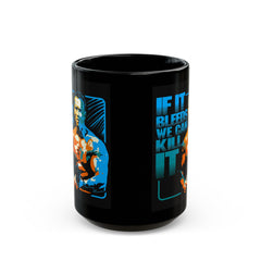 If It Bleeds We Can Kill It, Predator Quote Graphic Black Mug (11oz, 15oz)